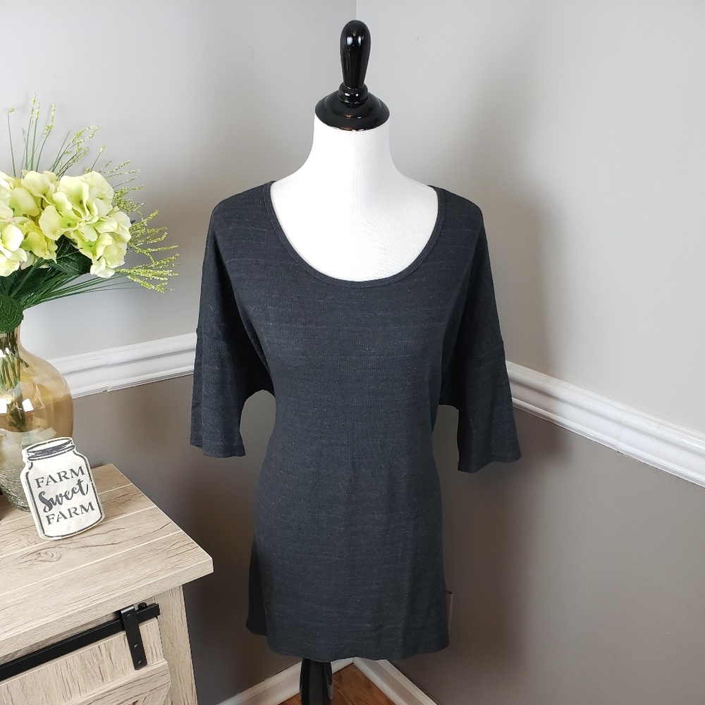 Lularoe Dark Charcoal Ribbed 2XL Irma